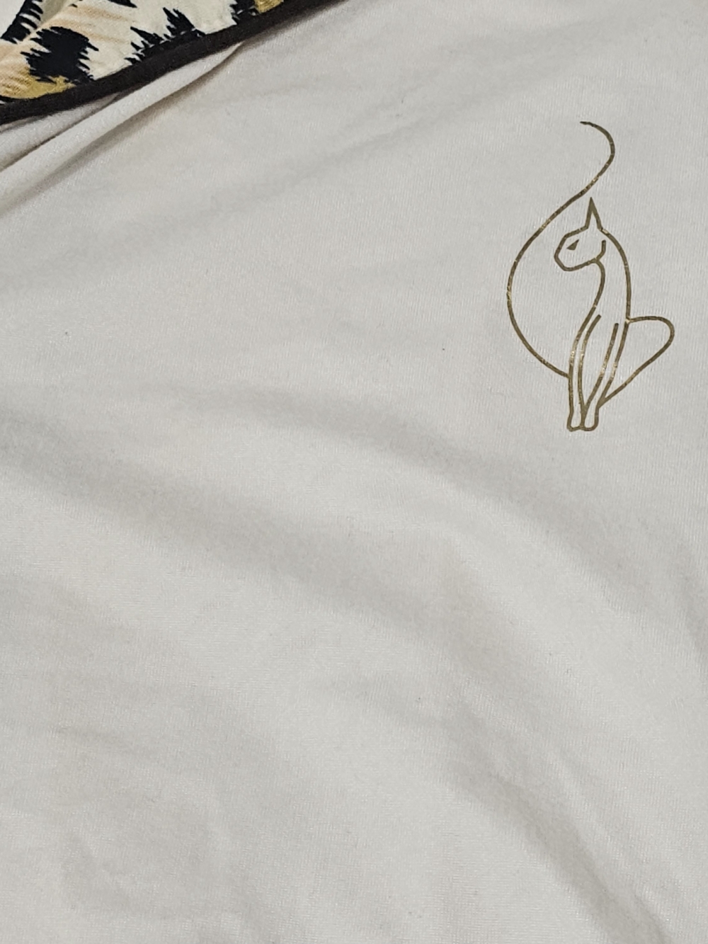 Baby Phat Cream Pajama Set with Leopard Trim Y2K RETRO Sz 2XL - Picture 3 of 9